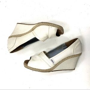 Toms |  Wedge Sandal Ivory/Cream  | Size 8.5